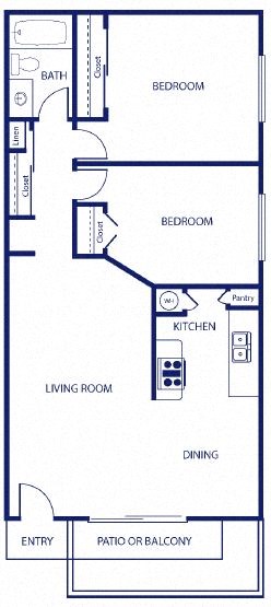 The Benson Two Bedroom, One Bath